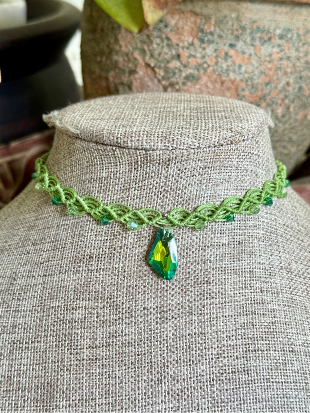 Boho Micro Macrame Choker Necklace